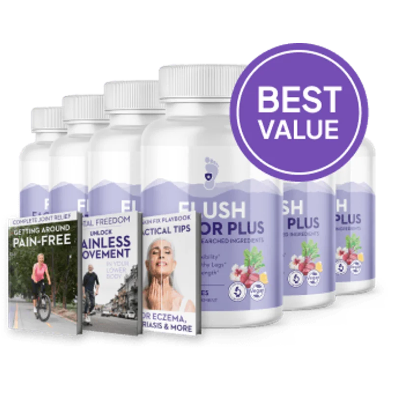 Flush Factor Plus 6-Bottle Bundle — 180-Day Supply